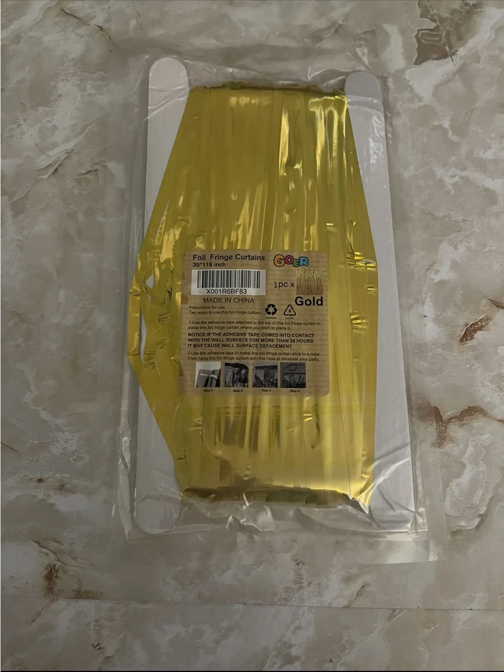 Gold Foil Fringe Curtain